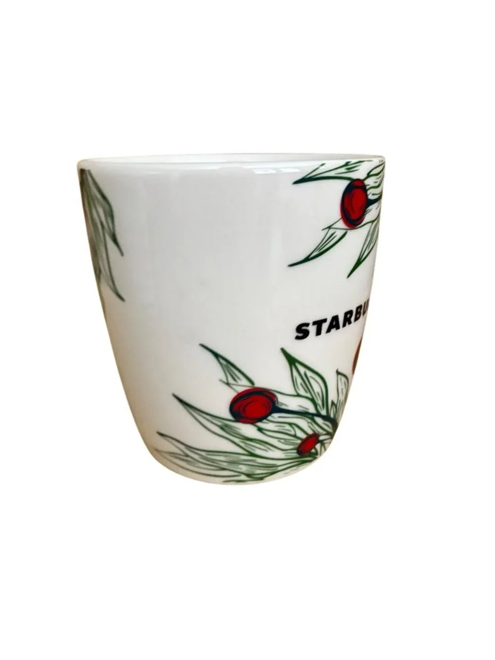 Starbucks 2020 Ceramic Holiday Mug 12 oz Christmas‎ Evergreen Berry Branch EUC